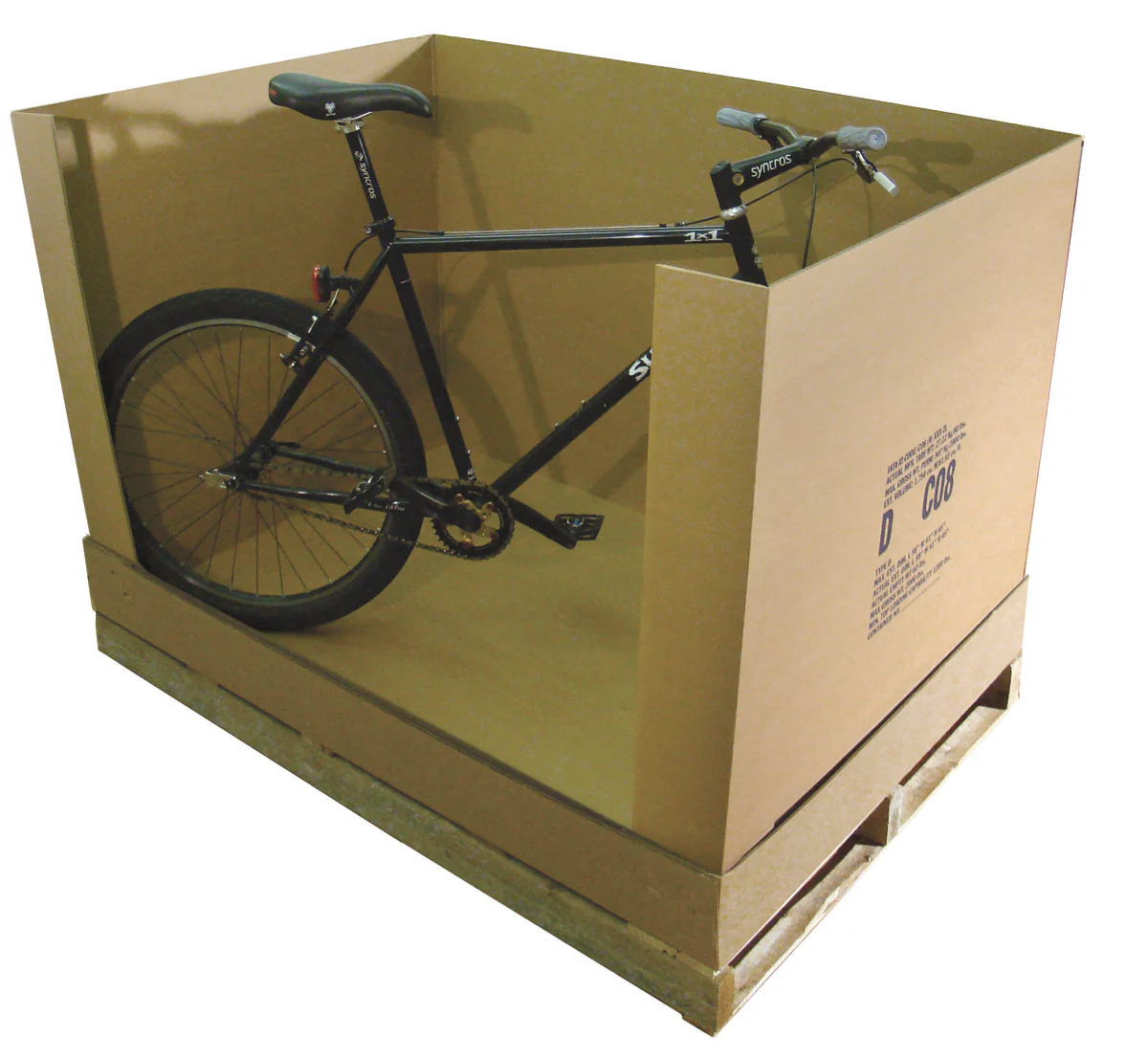 'D' Container 56X39X39 w/Heat Treated Wood Pallet - Image 2