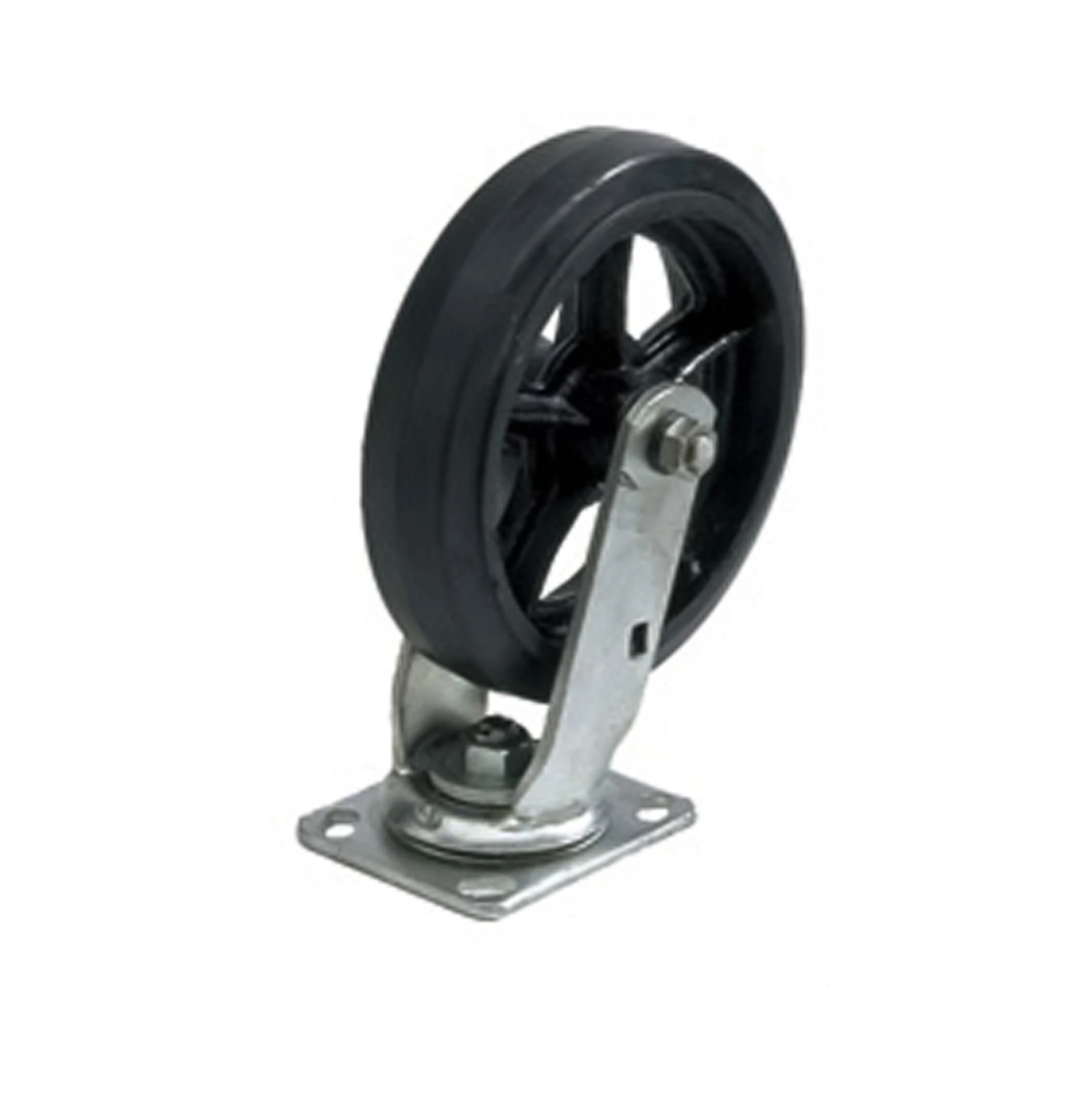 8" Caster - Rubber on Cast Iron Hub - Image 3